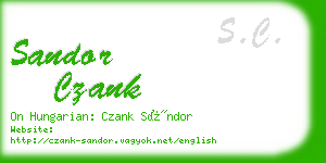 sandor czank business card